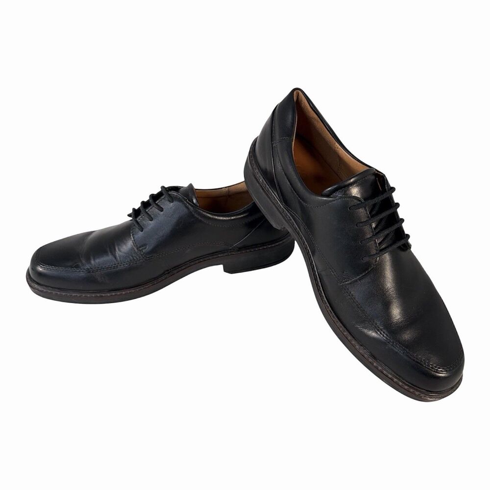 Ecco Mens Holton Apron Dress Shoes Leather Black Lace Up Oxford EU 44 US 10.5-11